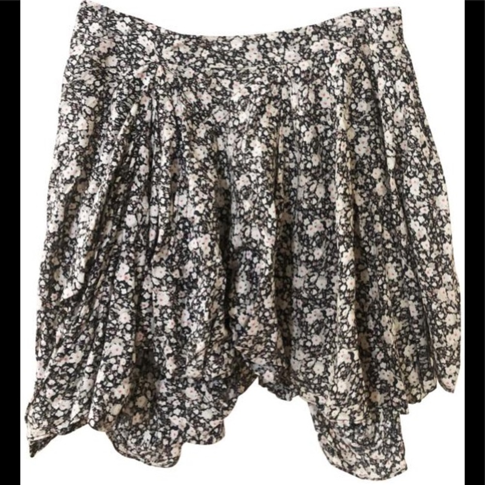 ALLSaints Black Ditzy Ezra Hitch Floral Skirt